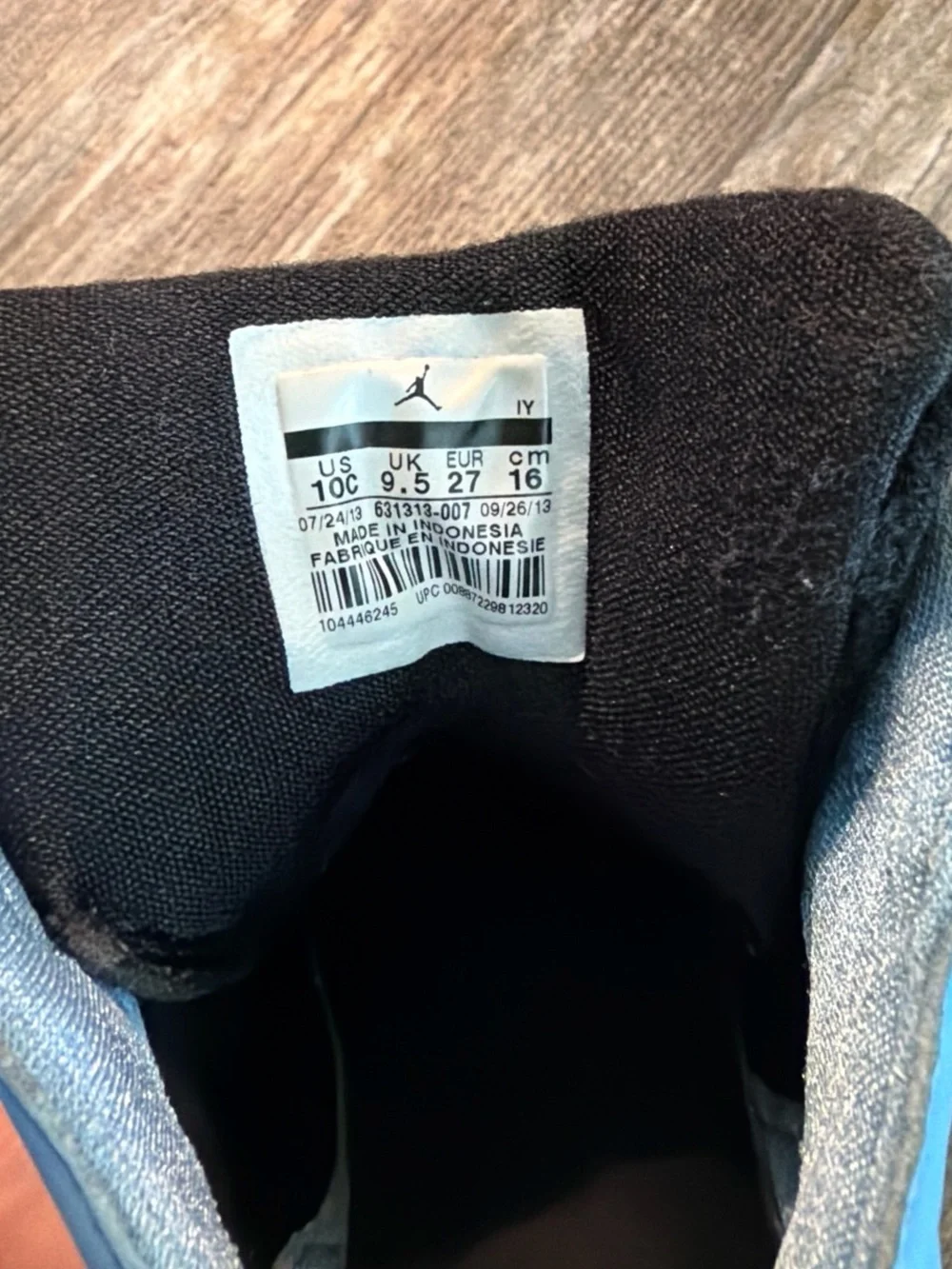 Jordan Kids High-Top Sneakers in Black and Blue